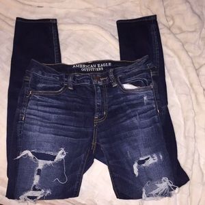 American Eagle Dark Wash Size 4R Jeggings